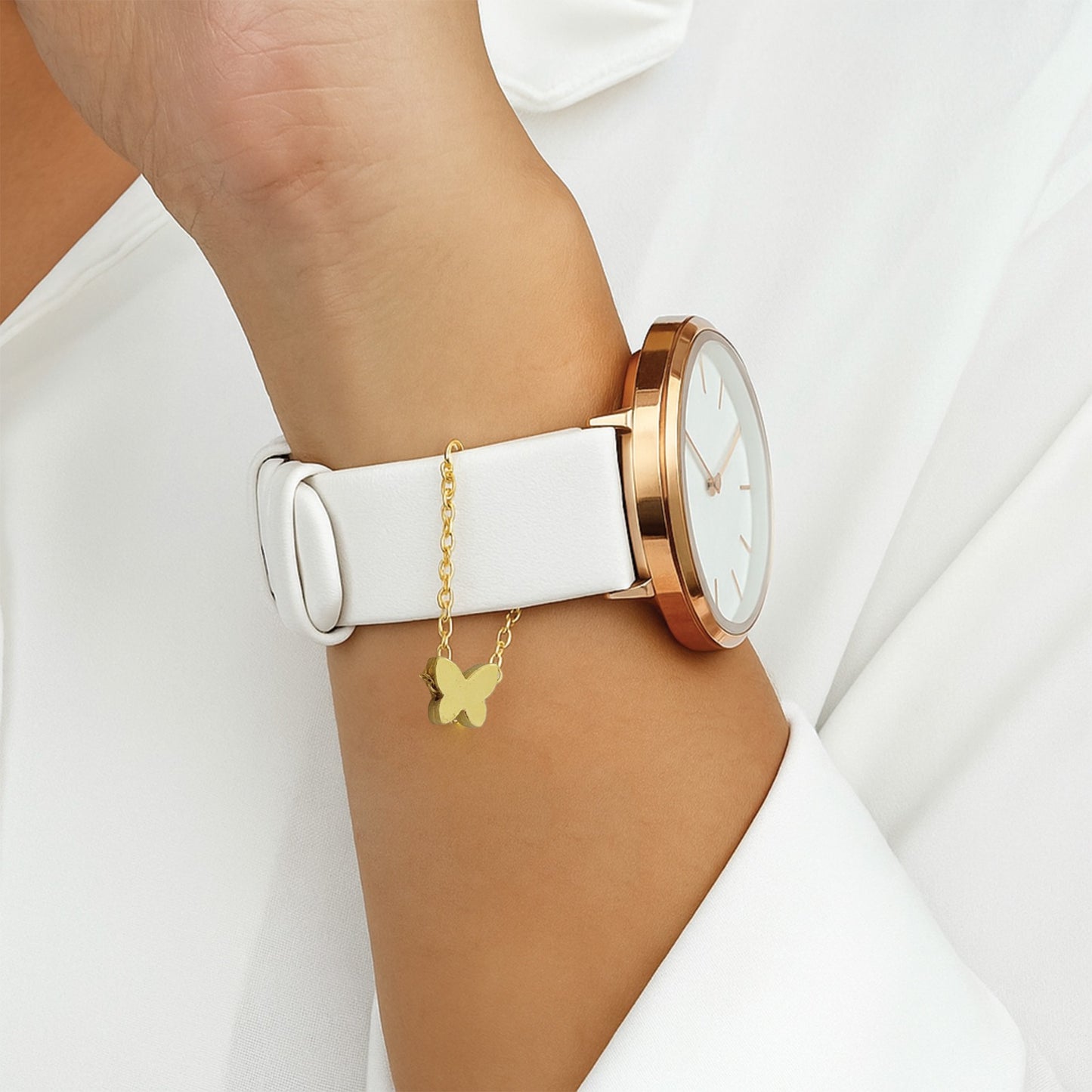 Minimal Butterfly Watch Charm