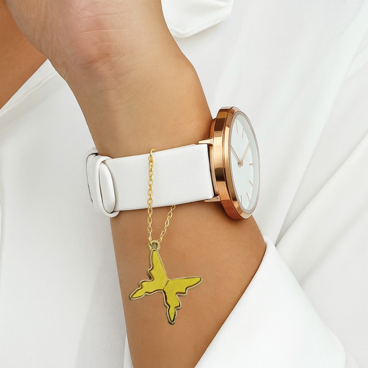 Elegant Butterfly Watch Charm
