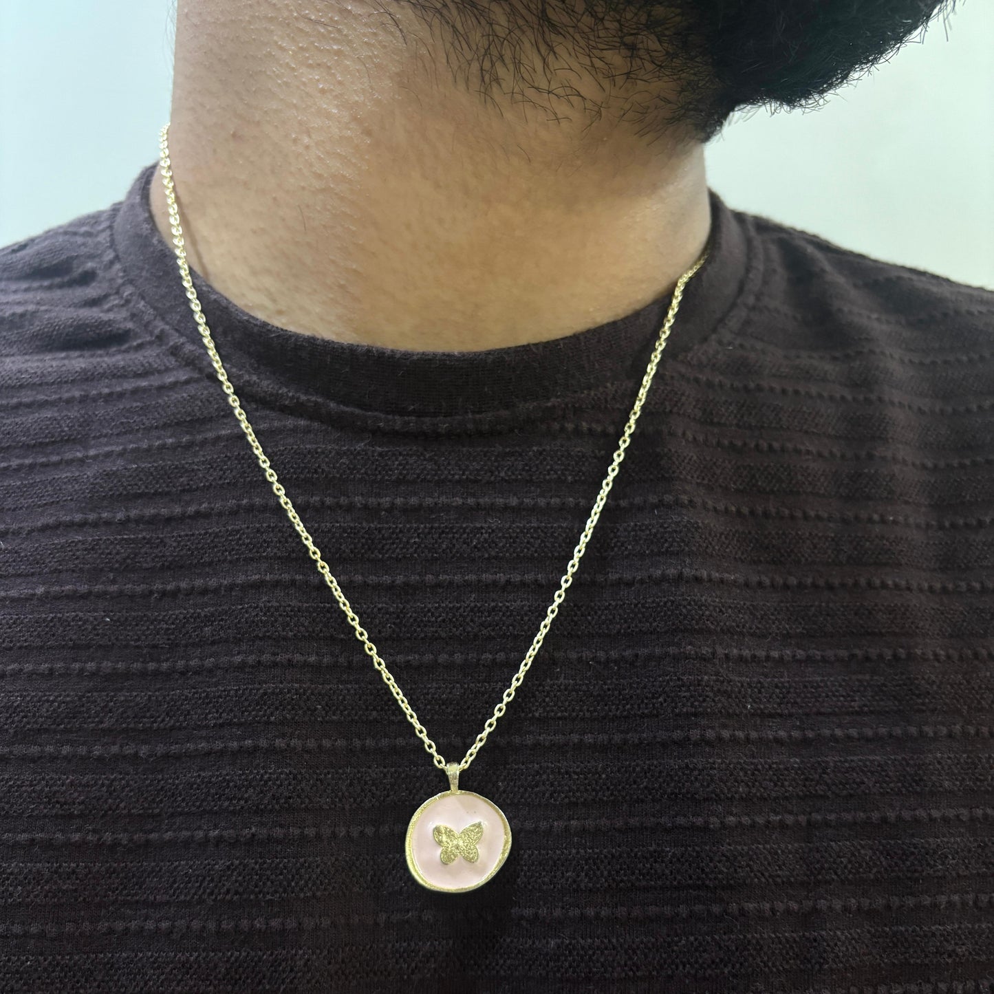 Men Galaxy Butterfly Chain Necklace
