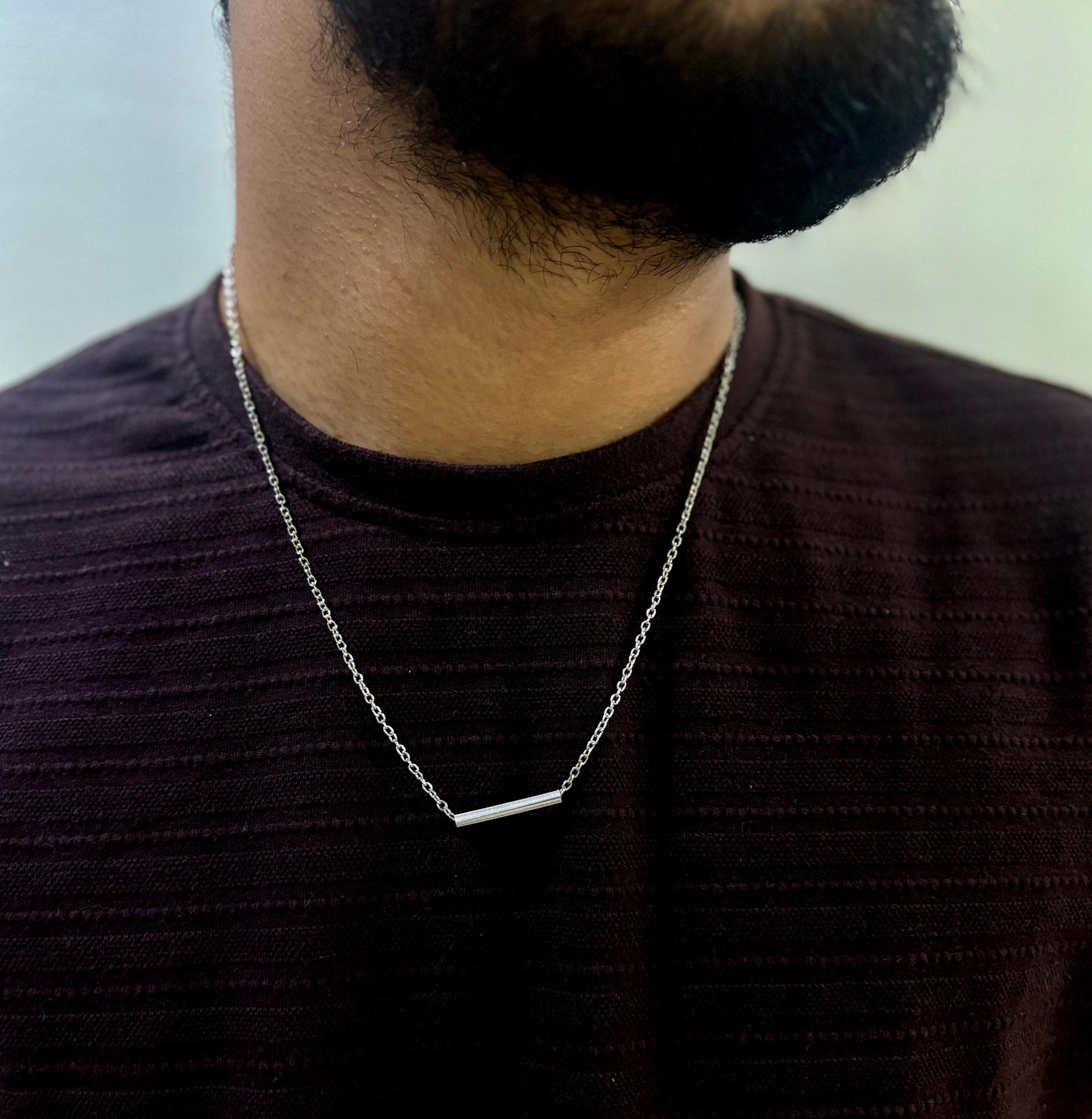 Men Horizontal Stick Chain Necklace - Nimé By Shop Trendys