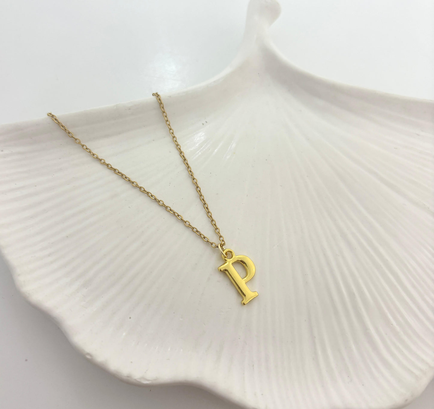 Golden Initial Women Necklace (Stainless Steel) (A-Z)