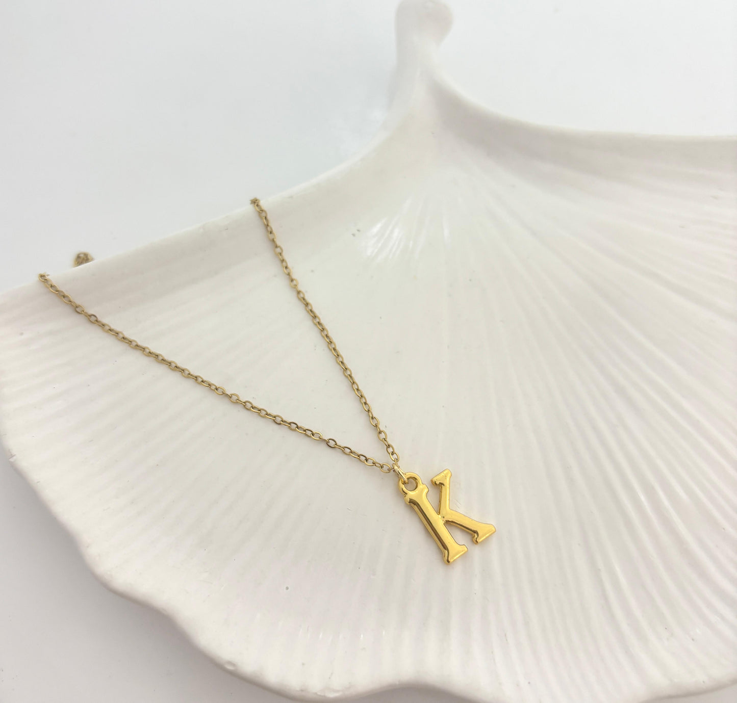 Golden Initial Women Necklace (Stainless Steel) (A-Z)