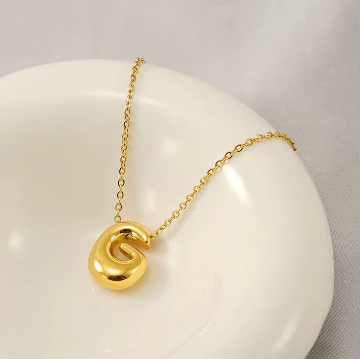 Balloon Initial Alphabet Necklace (Anti Tarnish) - Nimé By Shop Trendys