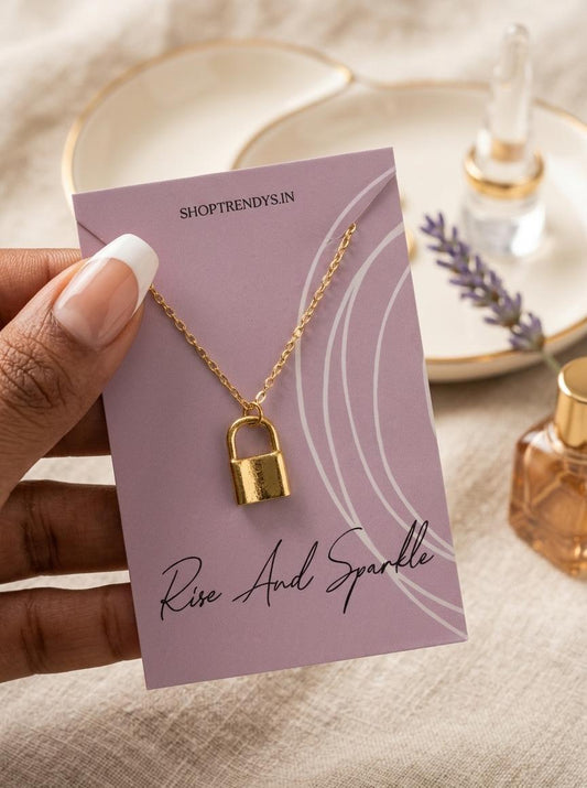 Mini Lock Women Dainty Necklace - Nimé By Shop Trendys