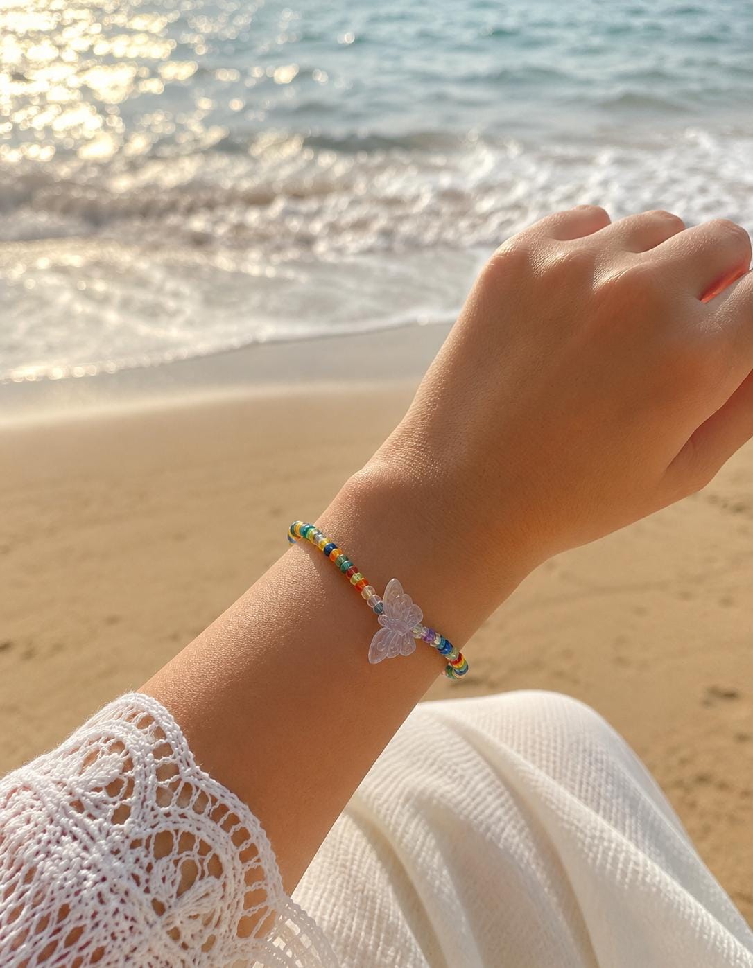 Rainbow Butterfly Bracelet