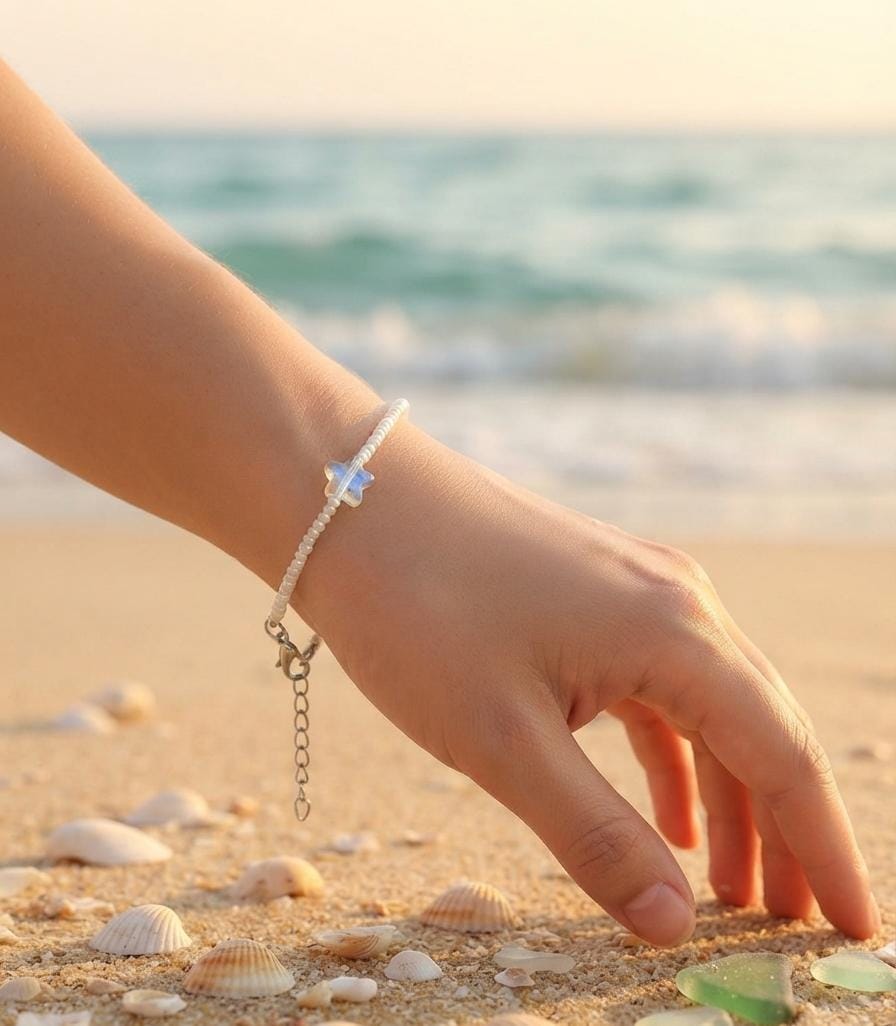 Blue Star Pearl Bracelet