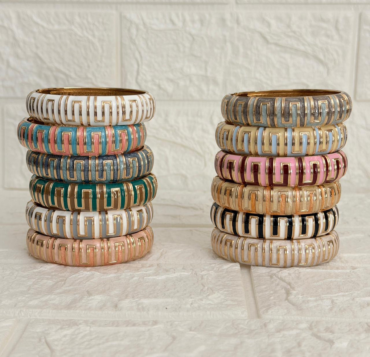 Zoya Greek Key Enamel Kada - All Colours