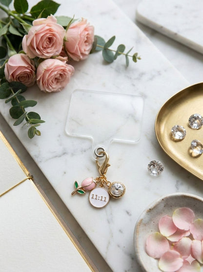Tulip, Diamond 11:11 Phone Charm - Nimé By Shop Trendys