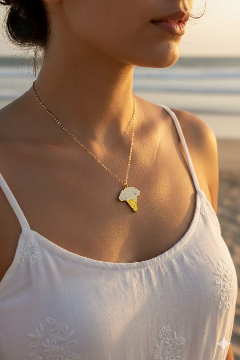 Icecream Women Dainty Necklace - Nimé By Shop Trendys