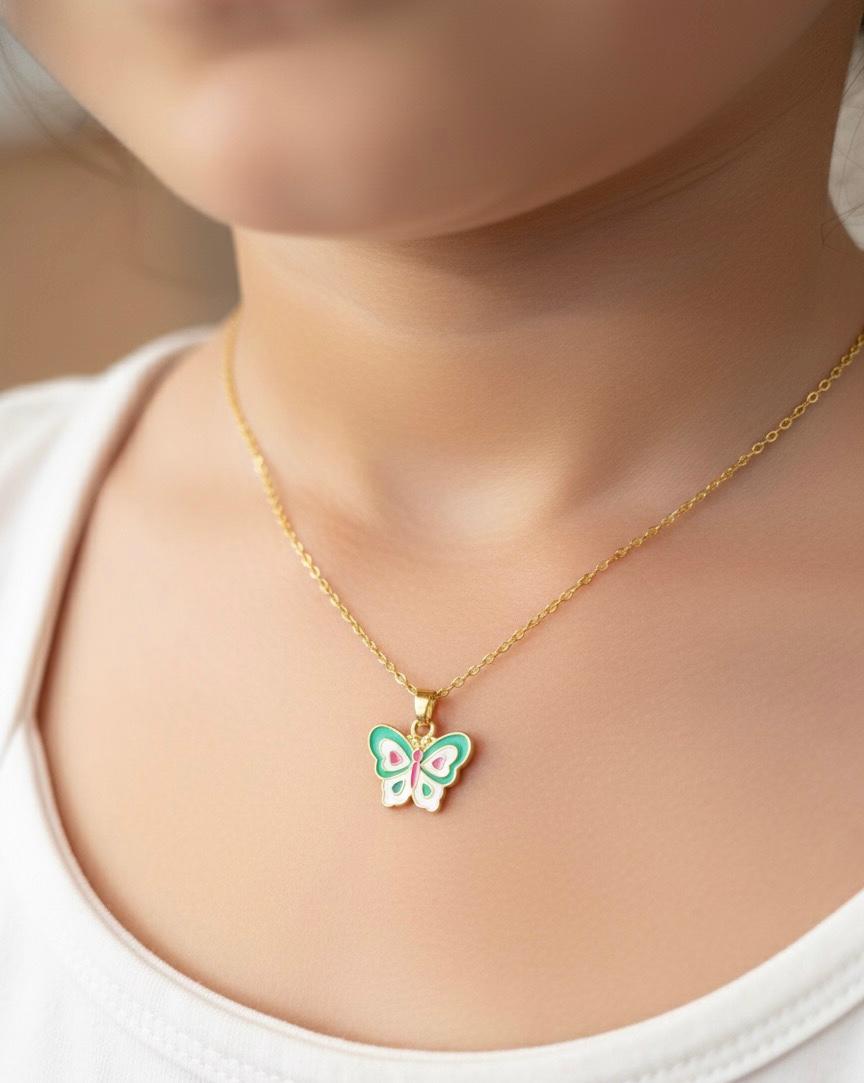 Blue White Kids Anti Tarnish Necklace - Nimé By Shop Trendys