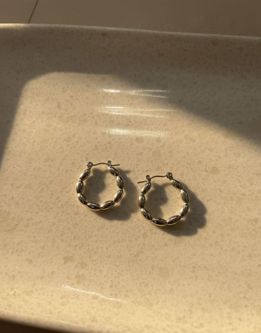 Women Silver Balloon Bali Halo Earring (Anti Tarnish)
