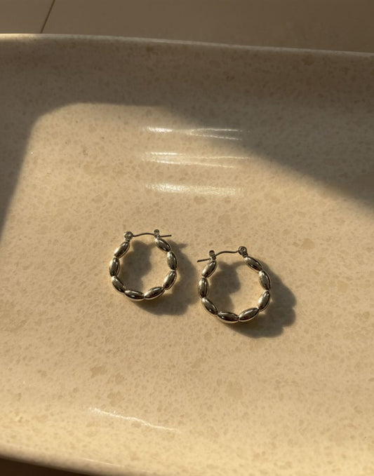 Women Silver Balloon Bali Halo Earring (Anti Tarnish)