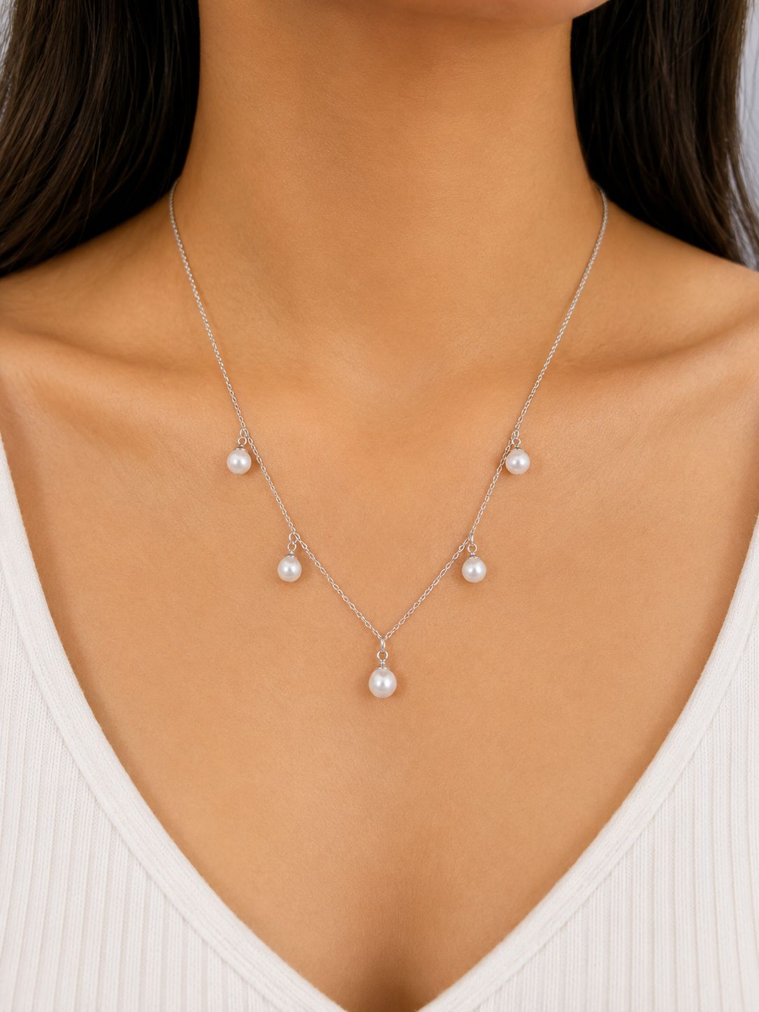 Pearl Charm Necklace ( Anti Tarnish ) - Nimé By Shop Trendys