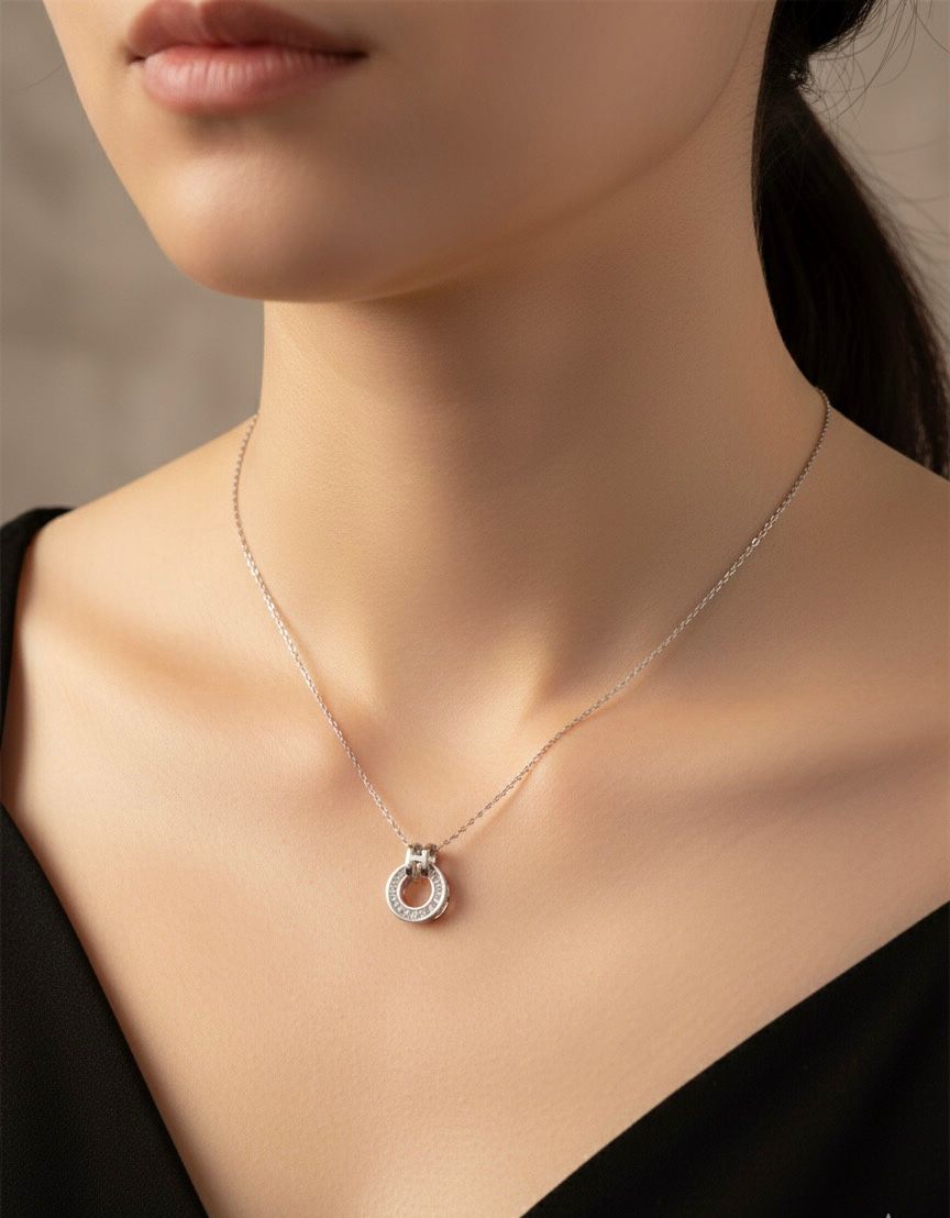 Women Silver Stone Necklace (Anti Tarnish) - Nimé By Shop Trendys