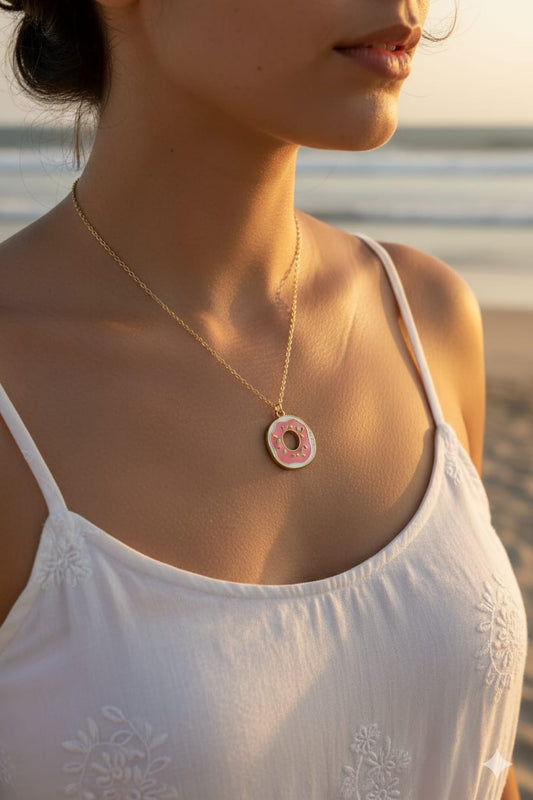 Donut Women Dainty Necklace - Nimé By Shop Trendys