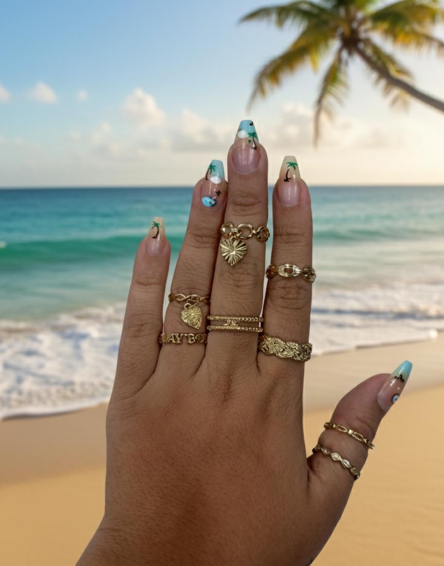 D10 Ring Set (8 Rings ) - Nimé By Shop Trendys