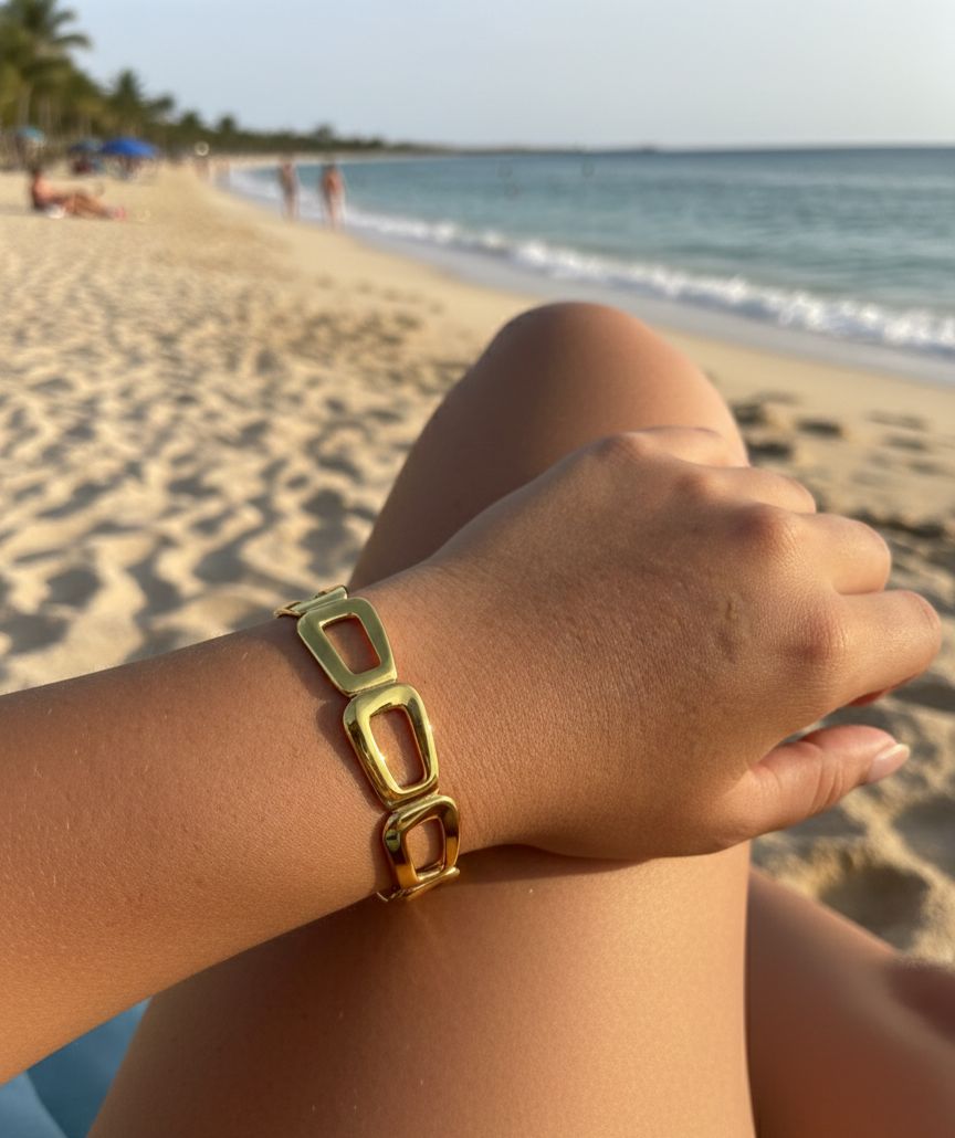 Women Square Designer Kada Bracelet (Anti Tarnish) (Adjustable) - Nimé By Shop Trendys