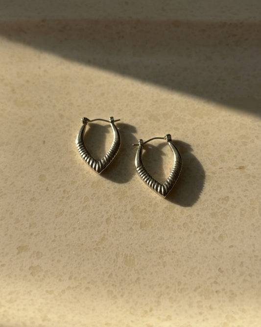 Women Silver Oval Drop Bali Halo Earring (Anti Tarnish)