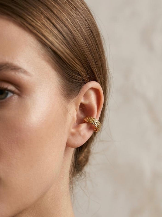 Women Golden Small Earcuff (Single Ear) (Pressed) - Nimé By Shop Trendys