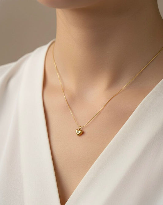 Women Minimal Heart Diamond Necklace (Anti Tarnish) - Nimé By Shop Trendys