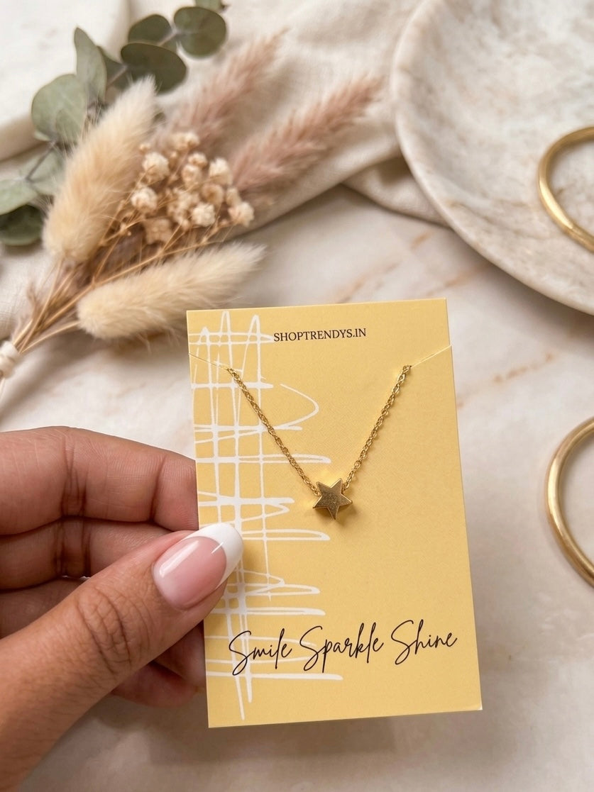 Women Minimal Star Dainty Necklace