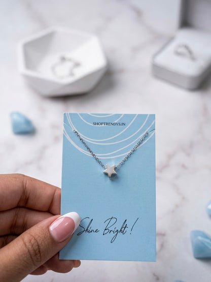 Women Minimal Star Dainty Necklace
