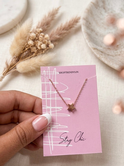 Women Minimal Star Dainty Necklace