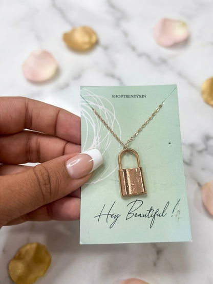 Women Padlock Necklace