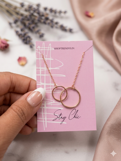 Eternity Interlock Women Dainty Necklace