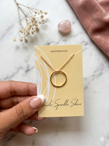 Circle Women Dainty Necklace