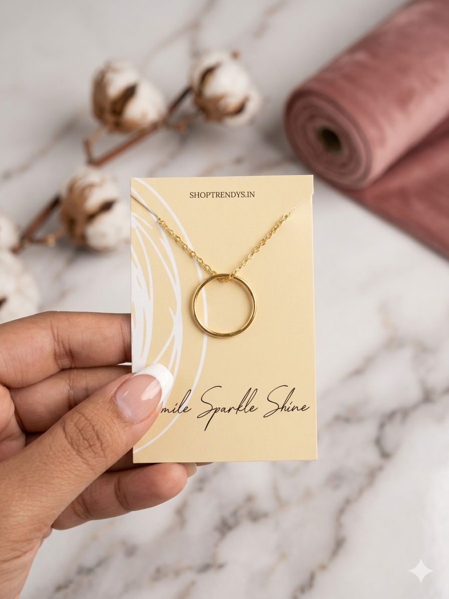Circle Women Dainty Necklace