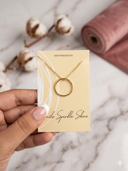 Circle Women Dainty Necklace