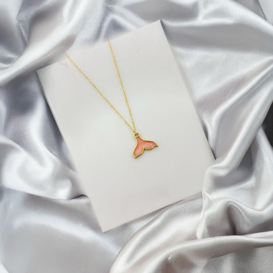 Women Golden Galaxy Mermaid Tail Necklace