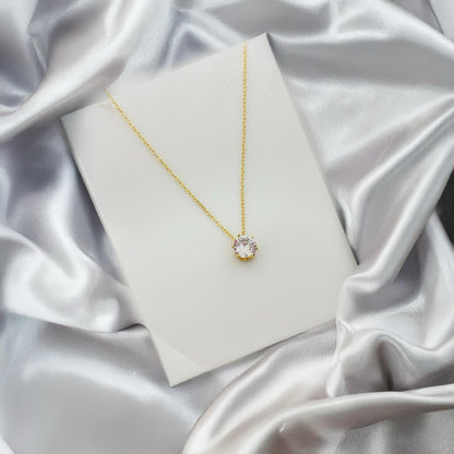 Women Solitaire Diamond Necklace - Nimé By Shop Trendys