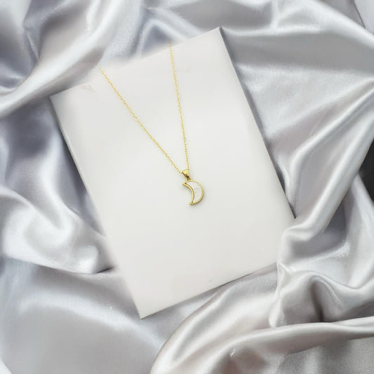 Women Golden Moon Necklace