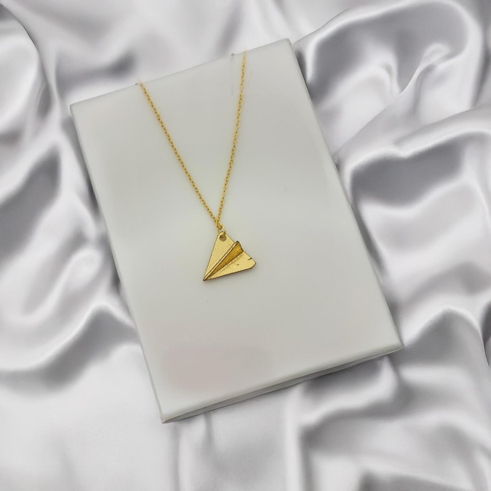 Women Origami Plane Necklace - Nimé By Shop Trendys