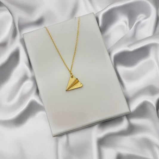 Women Origami Plane Necklace - Nimé By Shop Trendys