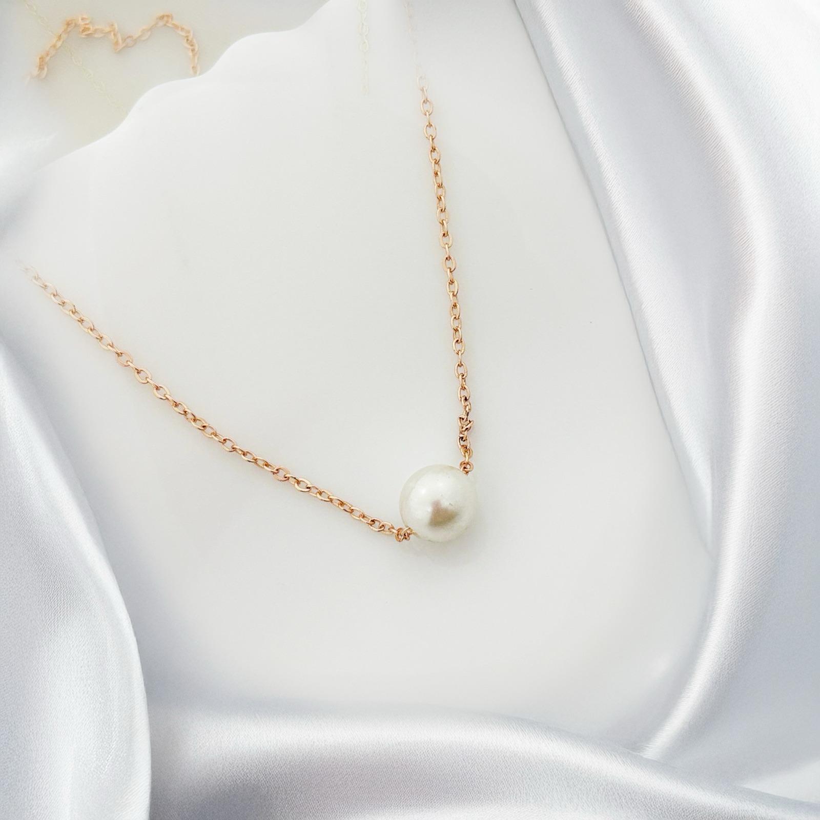 Pearl Chain Women Necklace - Nimé By Shop Trendys