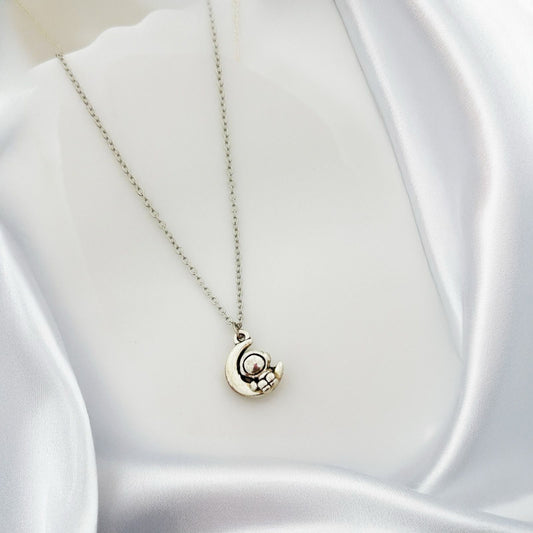 Women Moon Astronaut Necklace