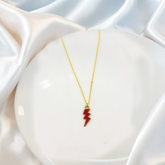 Lightening Red Women Necklace