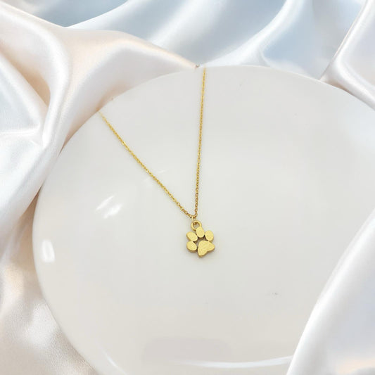 Textured Paw Women Necklace - Nimé By Shop Trendys