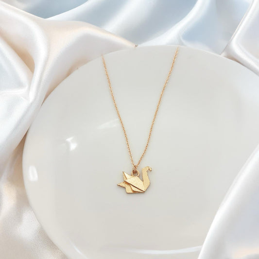 Origami Swan Women Necklace - Nimé By Shop Trendys