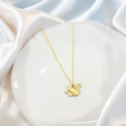 Origami Swan Women Necklace