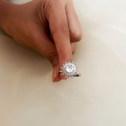Stellar Burst Spinner Women Ring (Adjustable)