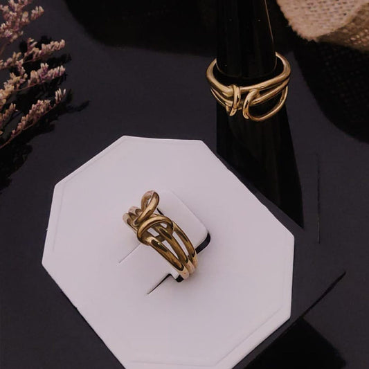 Golden Tangle Women Rings(Adjustable)
