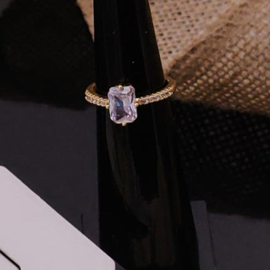 Crystal Rectangle Women Rings(Adjustable)