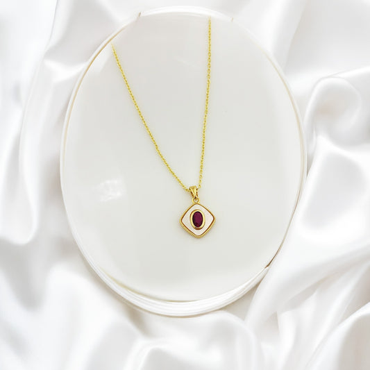 Crimson Aura Women Necklace(Stainless Steel)
