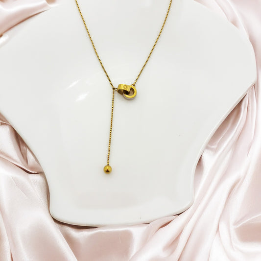 Golden Thread Women Necklace (Stainless Steel)