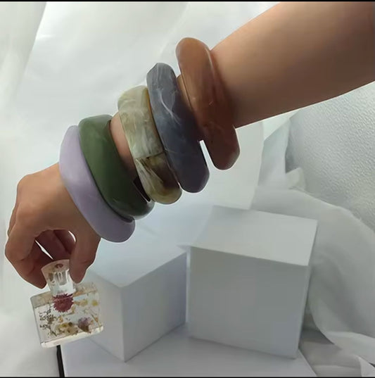 Acrylic Marble Stardust Kada Bracelet For Women (size 2.6)
