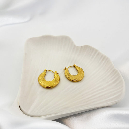 Golden Halo Luxe Style Hoop Earring Style 4 (Anti Tarnish)